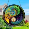 Decorazioni 1pc Tree of Life Spirate Finestra Decorazioni sospese Tree of Life Suncatcher, regalo per donna, arredamento da giardino per la casa esterna interna