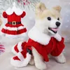 Vestido de vestuário para cães cães vestido de natal roupas de estimação térmica quente super pequeno fofo chihuahua soft outono inverno vermelho menino mascotas