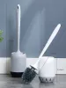 Ustawiaj godne pędzla toaletowego z uchwytem z plastikową szczotką do czyszczenia ściennego szczotki do mycia toalety akcesoria łazienkowe
