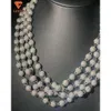 Хип -хоп ювелирные изделия запланировали 925 стерлинговое серебро, полное, замороженное, ожерелье мойссанито