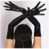 Guantes de guantes de talla grande PVC Látex PU Faux Guantes de cuero Glove Long Glove Long Punk Hippop Jazz Club Cosplay Cosplay Gauntlet Luvas