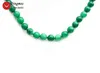 Choker Qingmos Trendy Natural Jades ketting voor vrouwen met 8 mm ronde donkergroene stenen kettingen sieraden chokers 17 '' NEC6552