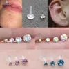 Body Arts StarBeauty 1 pc 16G 2/3/4/5 mm Clear Bar Neusring Stud