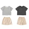 Kleidung Sets Bruder und Schwester passende Zwillinge Kleidung koreanische Baby -Jungen T -Shirts Shorts zweiteilige Outfits Kindermädchen T -Shirt Röcke Anzug Anzug