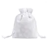 Torby na zakupy 100 szt. 13x18 cm/5x7 cali białe lniane sznurka na wesele na przyjęciu świąteczne torbę na prezenty (dodatkowy koszt zwyczajowy