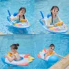 Blöcke Rooxin Flamingo Schwimmkreis Baby Kind Schwimmbad Schwimmring mit Sonnenschand schwimmendem Sitz Sommer Beach Pool Party Spielzeug Spielzeug