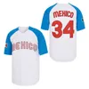 Męskie koszulki baseballowe dżeglowanie do szycia haft 34 Meksyk 7 Urias 56 Arozarena koszulki sportowe Outdoor Red White Blue Slve 2023 World WBC T240506