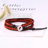 Braceletas Charm Venta de tigre Stone Turquesa Pulsera de cuero envuelto para hombres y mujeres con joyería de alta calidad de estilo retro