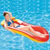 Aufblasbare schwimmende Reihe faltbar Schwimmbad Wasserliegestuhl Strandspielzeug Sportluftmatratzen 240506