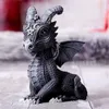 1pc Halloween Magic Black Dragon Snake Unicorno Misterioso Strega Statue Decorazioni per la casa Figura di Figurina Ornamenti 240418