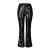 Pantaloni da donna Top Vendi in largo per le donne con paillettes Shiny High Waist Stretch Flare Carers Carers Plus Times