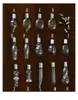 10 -stycken Copper Skruvkapp Glasflaska Pendant Miniatyr som önskar flaska Rensa olje Charm Namn eller ris Art Mini Glass Bott BBYEG3912326