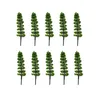 Fleurs décoratives 10pcs 9cm Plastic Pine Trees Park Train Railroad Scèmes de paysage de paysage 1: 100-1: 150 Artificiel Miniature Model Street