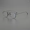 Lunettes de soleil Frames Niche Retro Handmade Lunes Fadre de concepteur masculin OVAL ULTRALIG