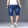 Jeans masculin grande taille 28-48 50 shorts en jean pour hommes 150 kg été fine graisse décontractée mollet calf cinq longs pantl2405