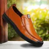 Casual schoenen 2024 MANNEN LEDER ZOMER Ademend holes Luxe merk Flat voor Drop RTGG67