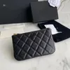 Chanei CC Wallet Luxury Designer Wallet Small Purse Card Holder Credit Wallets Women Classic Black Quilted Fashion Echt lederen Clamshell