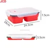 Dinnerware World Silicone World 1300ml Lunhana portátil dobrável de grande capacidade Bento Bento dobrável lancheira ecológica