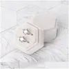 Ювелирные мешочки, сумки мешочки для шестигранного квадратная форма Veet Box Двойное кольцо.