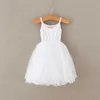 Robes de fille petite fille robe de fête de mariage Costumes d'été pour filles bébé enfants princesse tulle tutu vestido enfants rose sling vêtements