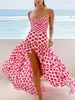 Dames badkleding mode polka dot uit één stuk zwempak 2024 sexy met gesplitste strand outfits push-pull Braziliaanse magere monokini