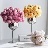 Teste di fiori decorativi teste di seta artificiale Rose mazzi da sposa bocciolo per vaso matrimonio di San Valentino per la casa decorazione finta regalo floreale