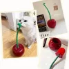 Set Creative Cherry Shaped Toilet Brush Set Long Handle for Bathroom Corner Cleaning Replaceable Nylon Soft Bristle Accessories