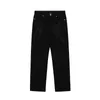 Y2K Black Baggy Jeans Mens Streetwear American Vintage Printed Letter Pants Straight Hiphop Loose Denim Trousers 240430