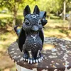 1pc Halloween Magic Black Dragon Snake Unicorno Misterioso Strega Statue Decorazioni per la casa Figura di Figurina Ornamenti 240418