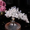 Wedding Hair Jewelry Luxurious Bride Hand-Made Crystal Bridal Headband Set Jewelry Headwear Crowns Tiaras Head Flower Wedding Hair Accessories