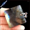 Collares colgantes de alta calidad Big Natural Blue Flash Labradorite Stone Beads Pendants Bijoux Collar para joyas para hombres SS567