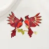 Broches Vintage Classic Design Crystal Drop Oil Badges d'oiseau pour femmes Fashion Fashion Retro Émail Animaux