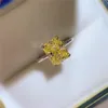Liebhaber Prinzessin Cut Laboz Topaz Promise Ring 925 Sterling Silber Engagement Ehering Bandringe für Frauen Brautfinger Schmuck 305d