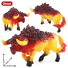 Autres jouets oenux simulation dinosaure dragon tortue incendie taureau thyroïde magma marionnet modèle animal diagramme pvc série childrens toy giftsl240502