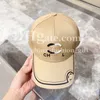 Lüks kapak mektubu işlemeli beyzbol şapkası vintage klasik top cap unisex golf şapkası yaz nefes alabilen tuval kapak seyahat güneş kremi şapka