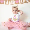 Kleider zum ersten Geburtstag Baby Girl Birthday Party Kleid süße rosa Tutu -Kuchen Kleider + Strampler Outfits Kleinkind Girls Sommerkleidung Jumpsuit