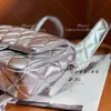 Rugzakontwerpers 20 cm Metallic Lambskshin Backpack Women 10A Mirror Quality Shoulder Bag Designer met doos C176