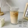 Tambuli da 375 ml di bicchiere a strisce con coperchio Giappone in stile giapponese Bere al latte unica bevande da caffè bevande di compleanno da tè bicchieri whisky h240506