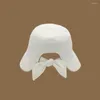 Bérets Coton Fisherman Hat Fashion Bow Not Houstable Beach Catch Anti UV Wide Brim Sun Woman