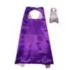 Costume de thème Couleur nature 70x70cm 2layer Kids Superhero Cosplay Satin Cape Halloween Capes For Drop Liviling Apparel Costumes Dhgpt