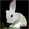 Bolas para caminar 4 mh Conejo inflable Modelo de Conejito de Pascua Invade espacios públicos en todo el mundo con deportes de entrega de entrega de LED al aire libre wa dhbgx