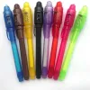 Pens 24pc Portable de stylo à parts LED portable stylo de vérification stylo invisible stylo à encres à encre avec uvlight pour l'école de magasin (couleur aléatoire)