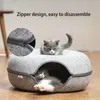 Cat lits meubles beignet lit chat bet tunnel de chat interactif jouet jouet chat house double use furets lits lapin tunnels toys intérieur chaton