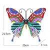 Figurines décoratives Décoration Metal Butterfly Home 3d DIY Sculpture réaliste 1PCS 21,5 25 0,5 cm Ornements suspendus Iron Multicolore