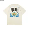 Rhude High-End-Designer-Kleidung für Mode Jugendbrief Arrow Standard Kurzarm T-Shirt für Männer und Frauen High Street lose halbe Ärmel mit 1: 1 Originaletiketten