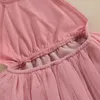 Robes de fille 0-24m Nouveau-né bébé filles robe roberie robe élégante sans manche