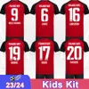 2023 24 Eintracht Maglie da calcio di Francoforte da uomo Lenz Alario Kolo Muani Koch Borre Skhiri Home Red Black Child Shirts Daifort