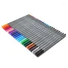 PCS/Box Fashion Colorful 24-Color 0.4mm Needle Tip Fineliner Gel Pen for School Stationery Office Supply