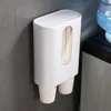 Opslagflessen rek wegwerp cup punch-vrij pull-type papieren houder plank cups dispenser container