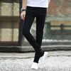 Jeans para hombres Hombres ultra delgados Bags elásticos jeans de la moda coreana de la ropa de mezclilla de mezclilla de mezclilla teñido negro Mensl2405